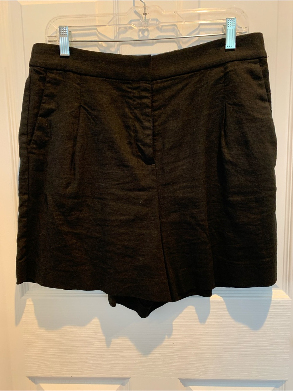 J. Crew Black Linen Blend Shorts 12
